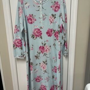 Miss Elaine Floral Nightgown - Pink and Blue
